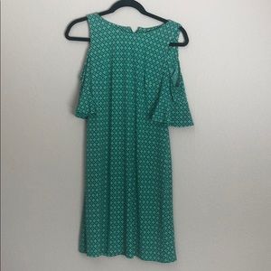 Green patterned dress